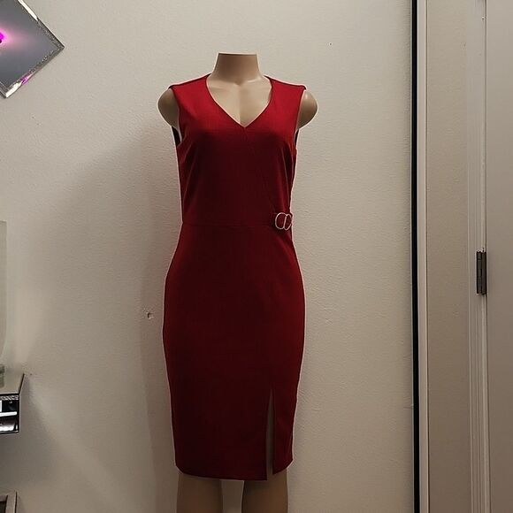 BRAND NEW ENFOCUS STUDIO V-NECK  SLEEVELESS WOMEN'S SHEATH DRESS - Picture 13 of 15